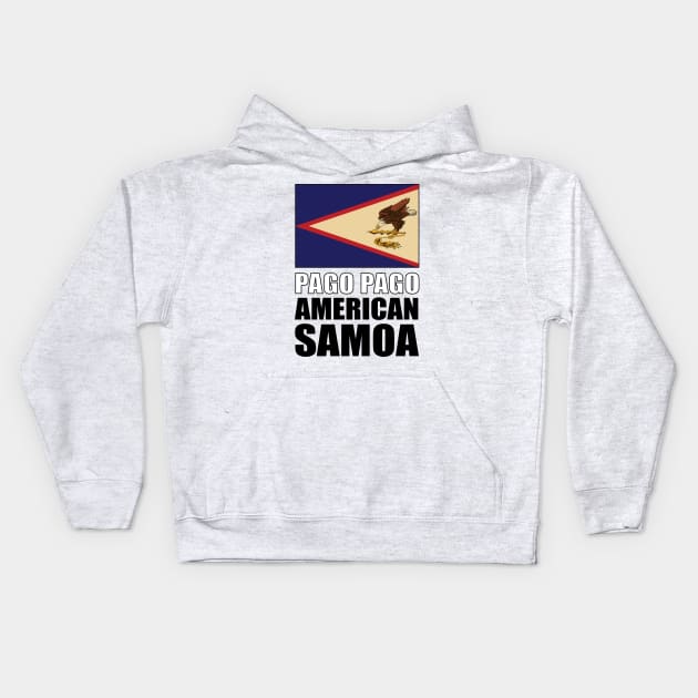 Flag of American Samoa Kids Hoodie by KewaleeTee